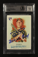 Buster Posey Signed 2010 Topps Allen and Ginter #294 RC Inscribed "2010 AL ROY" (Beckett | Auto Grade BGS 10) at PristineAuction.com