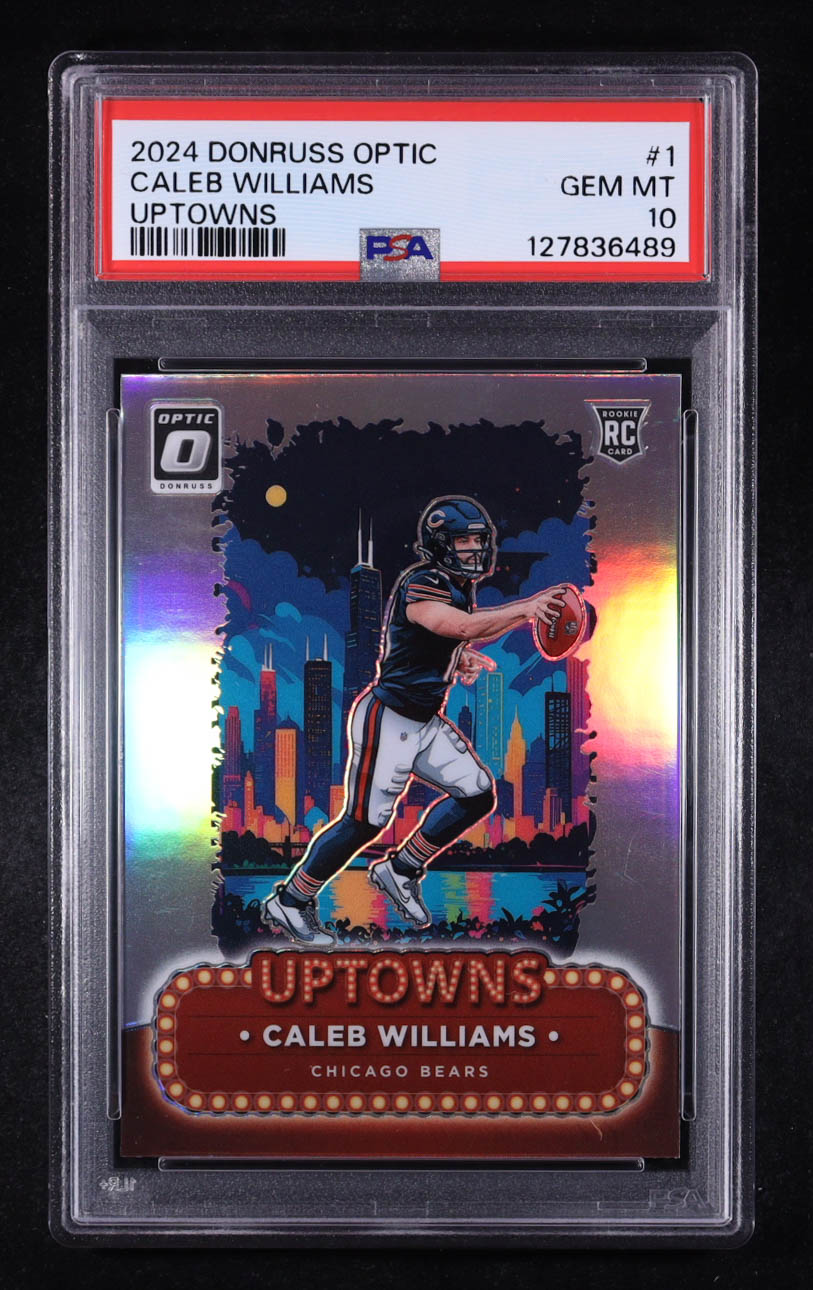 Caleb Williams 2024 Donruss Optic Uptowns #1 RC (PSA 10) at PristineAuction.com Caleb Williams 2024 Donruss Optic Uptowns #1 RC (PSA 10) at PristineAuction.com