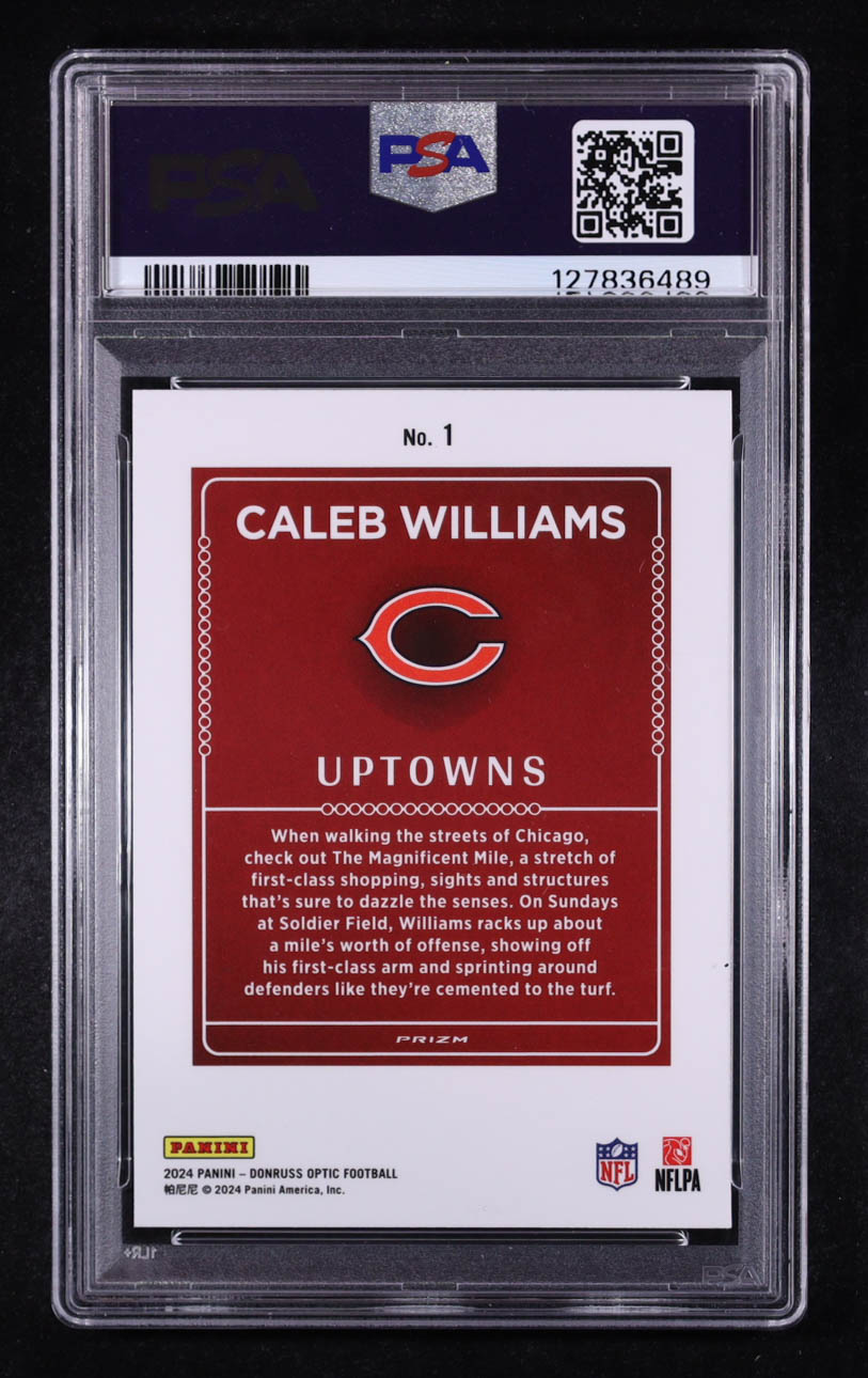Caleb Williams 2024 Donruss Optic Uptowns #1 RC (PSA 10) at PristineAuction.com Caleb Williams 2024 Donruss Optic Uptowns #1 RC (PSA 10) at PristineAuction.com