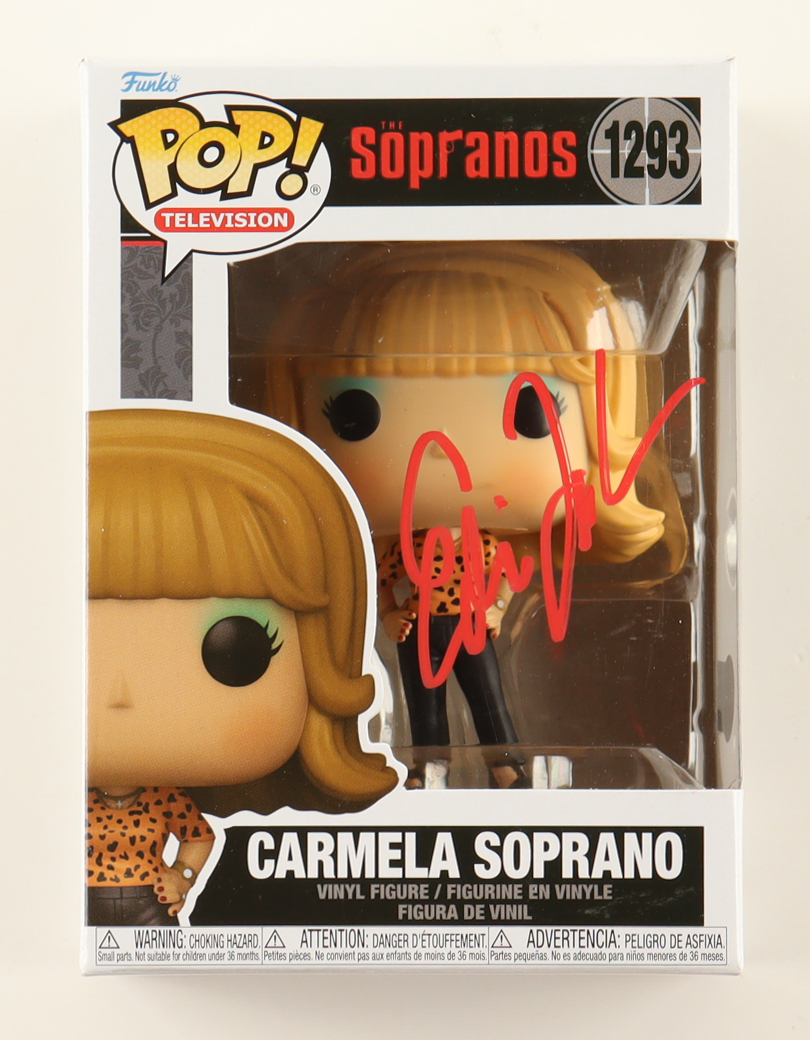 Edie Falco Signed "The Sopranos" #1293 Carmela Soprano Funko Pop! Vinyl Figure (Beckett) at PristineAuction.com Edie Falco Signed "The Sopranos" #1293 Carmela Soprano Funko Pop! Vinyl Figure (Beckett) at PristineAuction.com