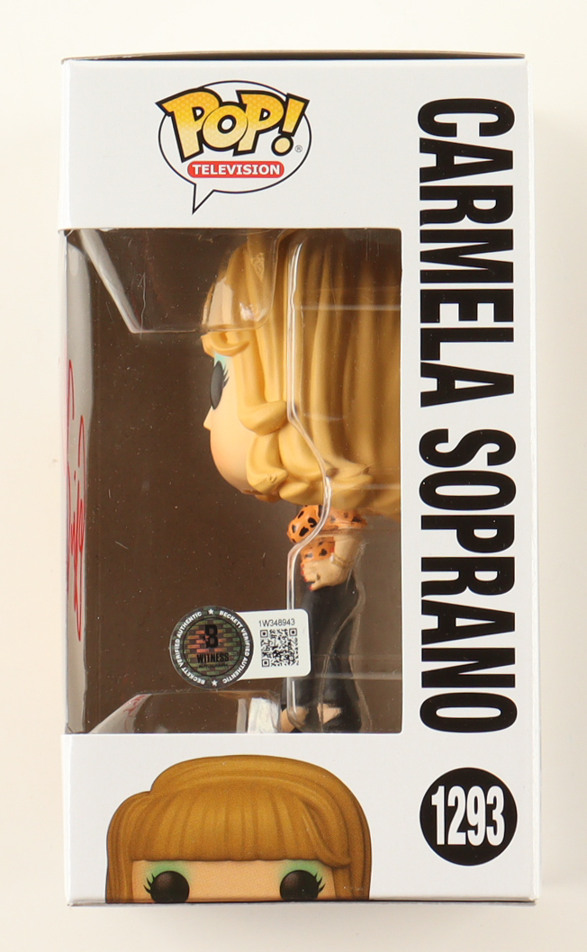 Edie Falco Signed "The Sopranos" #1293 Carmela Soprano Funko Pop! Vinyl Figure (Beckett) at PristineAuction.com Edie Falco Signed "The Sopranos" #1293 Carmela Soprano Funko Pop! Vinyl Figure (Beckett) at PristineAuction.com