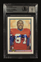 Shannon Sharpe Signed 1991 Bowman #131 (Beckett | Auto Grade BGS 10) at PristineAuction.com