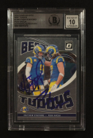 Matthew Stafford & Puka Nacua Signed 2024 Donruss Optic Best Tuddys #2 (Beckett | Auto Grade BGS 10) at PristineAuction.com