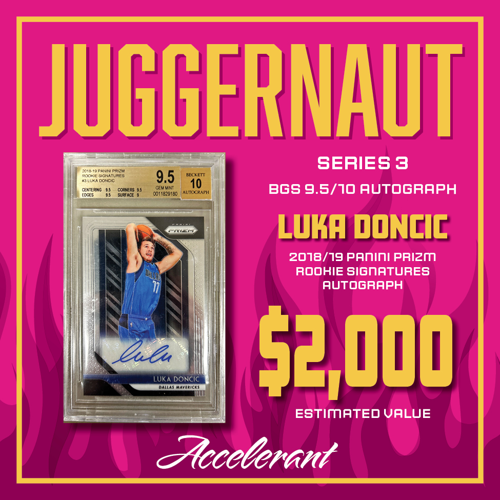 Accelerant "JUGGERNAUT SERIES 3" Mystery Box at PristineAuction.com Accelerant "JUGGERNAUT SERIES 3" Mystery Box at PristineAuction.com