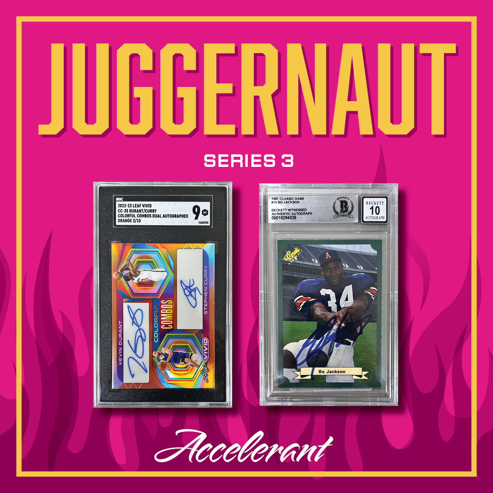 Accelerant "JUGGERNAUT SERIES 3" Mystery Box at PristineAuction.com Accelerant "JUGGERNAUT SERIES 3" Mystery Box at PristineAuction.com