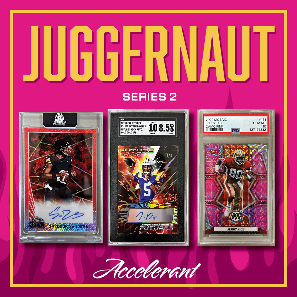 Accelerant "JUGGERNAUT SERIES 3" Mystery Box at PristineAuction.com Accelerant "JUGGERNAUT SERIES 3" Mystery Box at PristineAuction.com