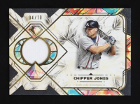 Chipper Jones 2025 Topps Diamond Icons Single Player Game-Used Relic Patch Auto #SPR-CJ #04/10 at PristineAuction.com