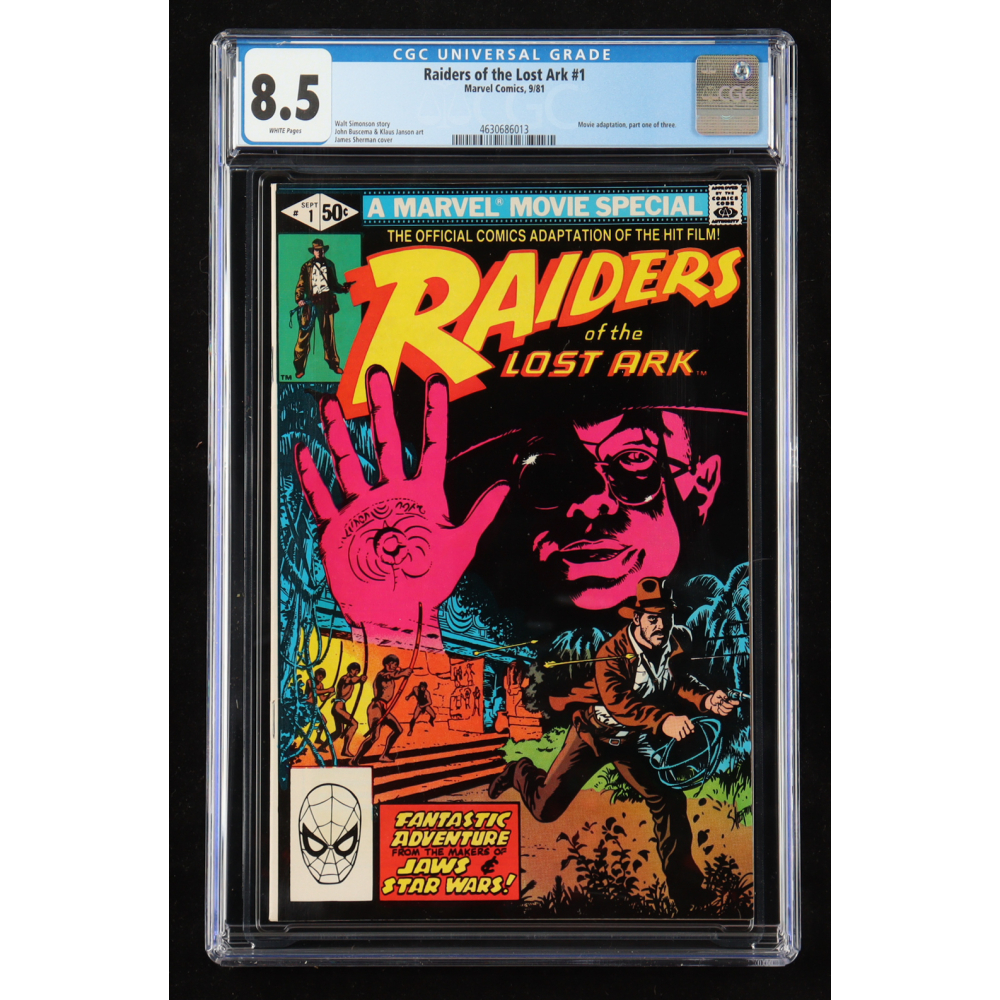 1981 "Raiders of the Lost Ark" Issue #1 Marvel Comic Book (CGC 8.5) at PristineAuction.com
