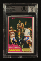 Magic Johnson Signed 1981-82 Topps #21 (Beckett | Auto Grade BGS 10) at PristineAuction.com