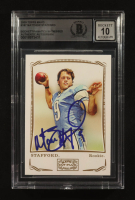Matthew Stafford Signed 2009 Topps Mayo #187 RC (Beckett | Auto Grade BGS 10) at PristineAuction.com