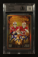 Brock Purdy & Christian McCaffrey Signed 2024 Panini Phoenix Treasured Tandems Bronze #3 #09/75 (Beckett | Auto Grade BGS 10) at PristineAuction.com