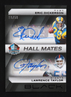 Eric Dickerson / Lawrence Taylor 2025 Panini Black Hall Mates Dual Autographs #13 #18/50 at PristineAuction.com