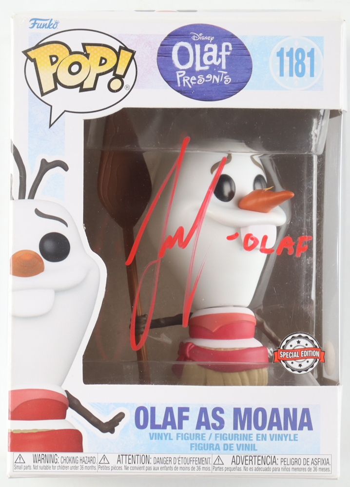 Josh Gad Signed "Disney Olaf Presents" #1181 Olaf As Moana Funko Pop! Vinyl Figure Inscribed "Olaf" (JSA) at PristineAuction.com Josh Gad Signed "Disney Olaf Presents" #1181 Olaf As Moana Funko Pop! Vinyl Figure Inscribed "Olaf" (JSA) at PristineAuction.com