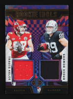 Travis Kelce / Brock Bowers RC 2024 Panini Illusions Rookie Idols Dual Memorabilia #1 at PristineAuction.com