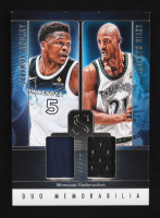 Anthony Edwards / Kevin Garnett 2024-25 Panini Silhouette Duo Memorabilia #7 at PristineAuction.com