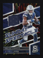 CeeDee Lamb 2024 Panini Spectra Sunday Spectacle Materials Hyper #24 #41/75 at PristineAuction.com