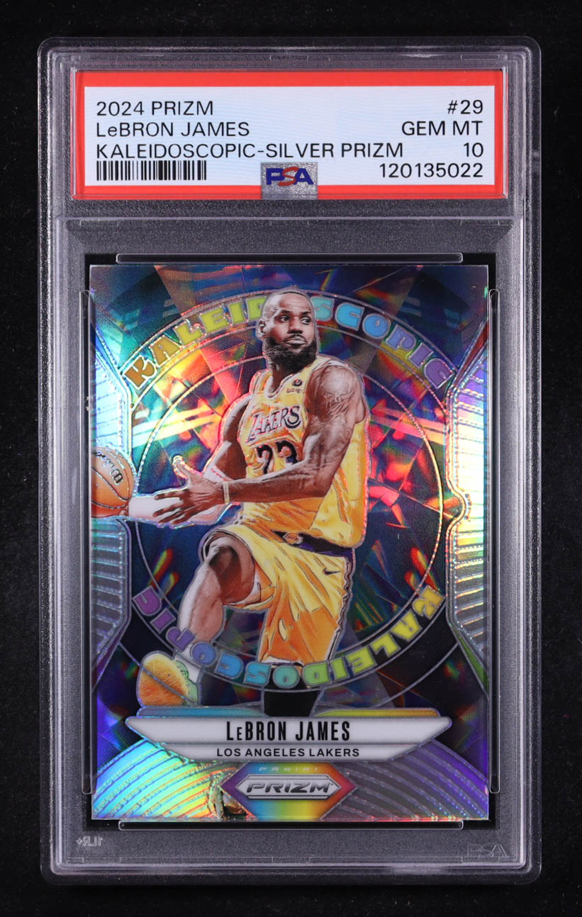 LeBron James 2024-25 Panini Prizm Kaleidoscopic Prizms Silver #29 (PSA 10) at PristineAuction.com LeBron James 2024-25 Panini Prizm Kaleidoscopic Prizms Silver #29 (PSA 10) at PristineAuction.com