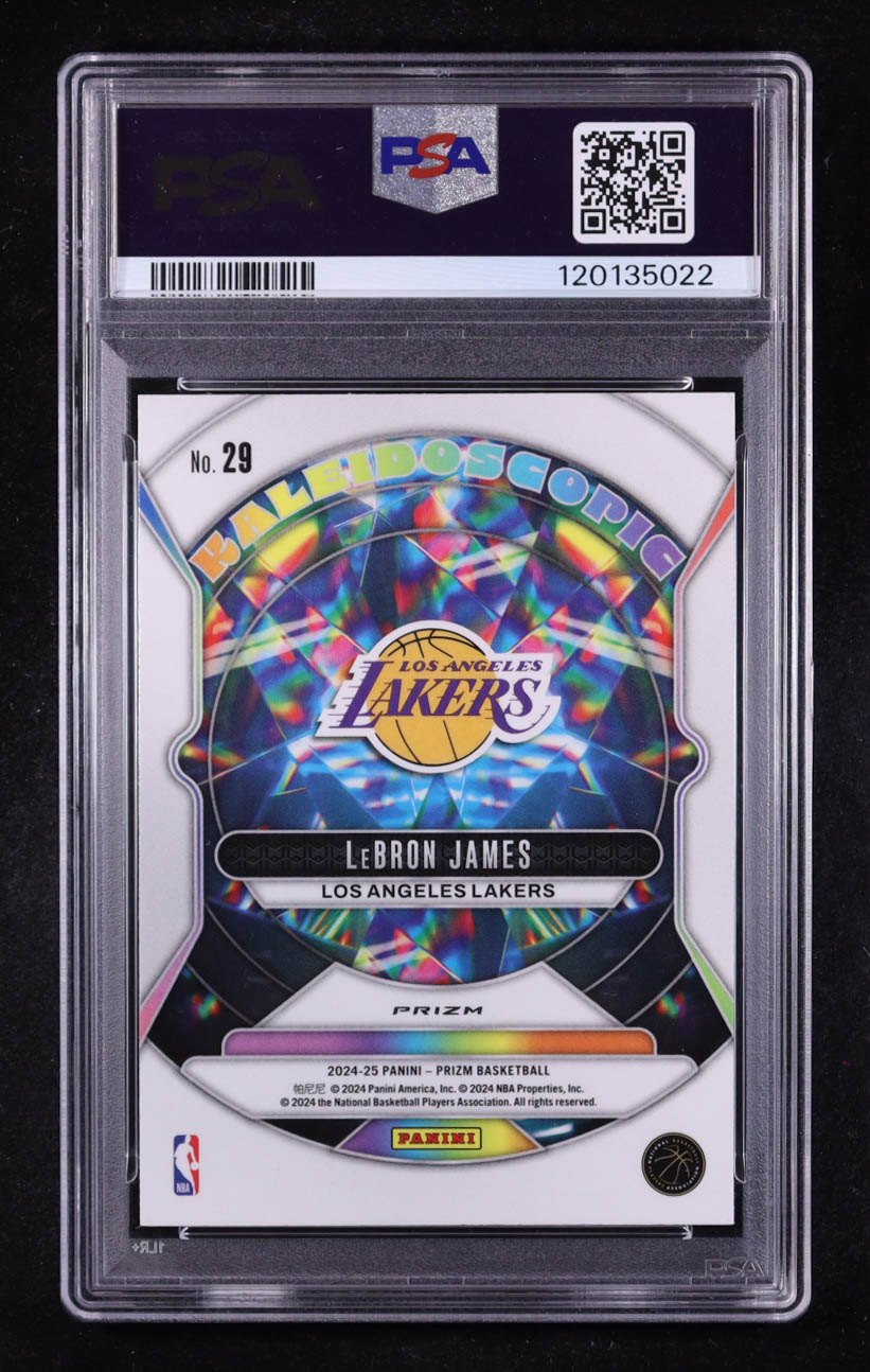 LeBron James 2024-25 Panini Prizm Kaleidoscopic Prizms Silver #29 (PSA 10) at PristineAuction.com LeBron James 2024-25 Panini Prizm Kaleidoscopic Prizms Silver #29 (PSA 10) at PristineAuction.com
