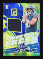 Caleb Williams 2024 Donruss Optic First Year Fresh Jerseys Blue Hyper #1 RC at PristineAuction.com