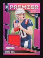 Drake Maye 2024 Panini Prizm Premier Jerseys Pink #6 RC at PristineAuction.com
