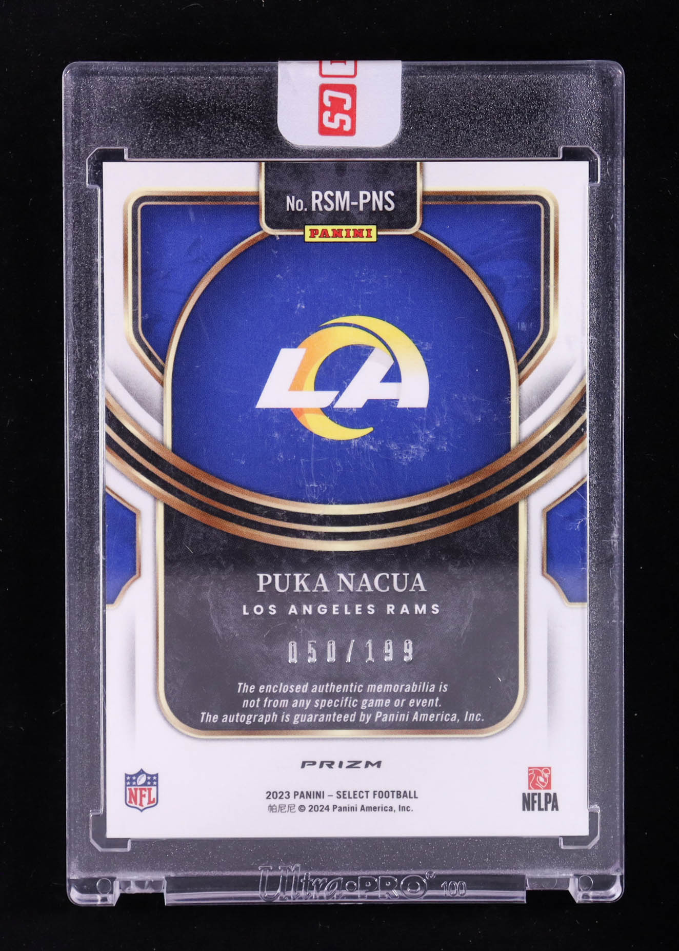 Puka Nacua 2023 Select Rookie Signature Memorabilia Prizm #4 RC #050/199 at PristineAuction.com Puka Nacua 2023 Select Rookie Signature Memorabilia Prizm #4 RC #050/199 at PristineAuction.com