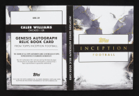 Caleb Williams 2024 Topps Inception Genesis Booklet Autographs Purple #ARBCCW RC #12/35 at PristineAuction.com