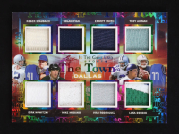 Roger Staubach / Nolan Ryan / Emmitt Smith / Troy Aikman / Dirk Nowitzki / Mike Modano / Ivan Rodriguez / Luka Doncic 2024 Leaf ITG The Town Dallas #TT-10 #15/30 at PristineAuction.com