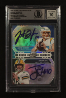 Jordan Love & Justin Herbert Signed 2020 Panini Contenders Optic Round Numbers #2 RC (Beckett | Auto Grade BGS 10) at PristineAuction.com