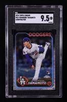 Yoshinobu Yamamoto 2024 Topps Chrome Logofractor #18 RC (SGC 9.5) at PristineAuction.com