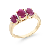 2.14 CTW Natural Ruby & Diamonds 14K Yellow Gold Designer Ring | Estimated Value $7,849 (AMG) at PristineAuction.com