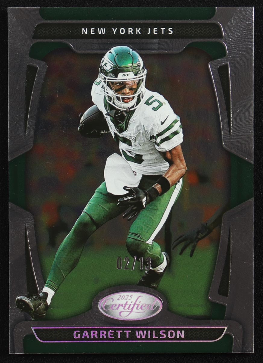 Garrett Wilson 2025 Certified Mirror Silver FOTL #76 #2/13 at PristineAuction.com Garrett Wilson 2025 Certified Mirror Silver FOTL #76 #2/13 at PristineAuction.com