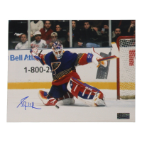 Grant Fuhr Signed Blues 8x10 Photo (Premium Autographs) at PristineAuction.com