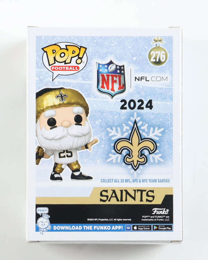 Ricky Williams Signed Saints #276 Saints Santa Funko Pop! Vinyl Figure Inscribed "Round 1 Pick 1" (JSA) at PristineAuction.com Ricky Williams Signed Saints #276 Saints Santa Funko Pop! Vinyl Figure Inscribed "Round 1 Pick 1" (JSA) at PristineAuction.com