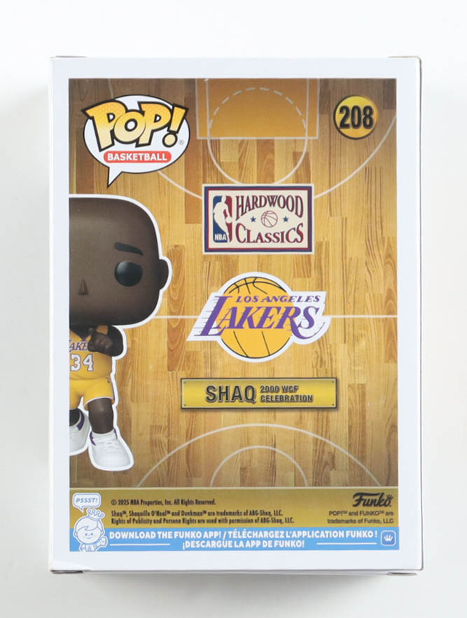 Shaquille O'Neal Signed Lakers #208 Shaq 2000 WCF Celebration Funko Pop! Vinyl Figure (JSA) at PristineAuction.com Shaquille O'Neal Signed Lakers #208 Shaq 2000 WCF Celebration Funko Pop! Vinyl Figure (JSA) at PristineAuction.com