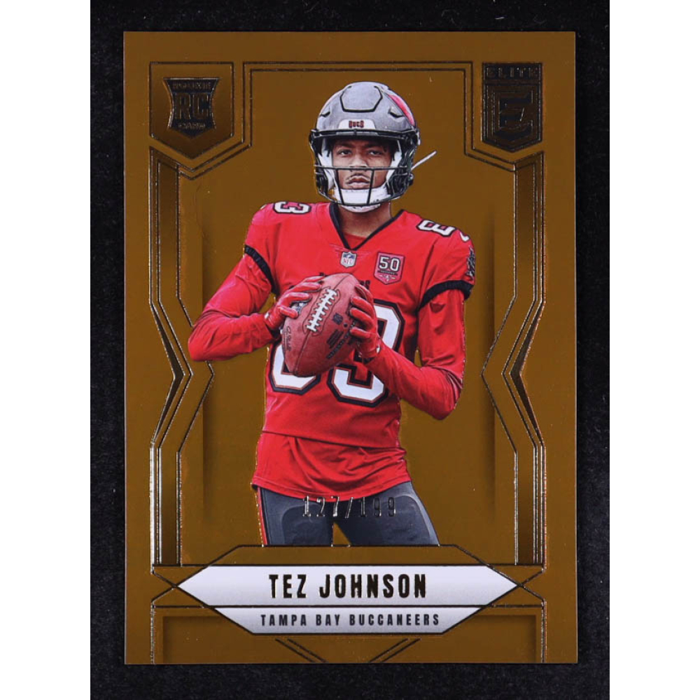 Tez Johnson 2025 Elite Orange #107 #127/199 RC at PristineAuction.com