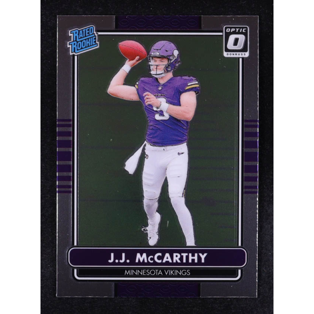 J.J. McCarthy 2024 Donruss Optic '14 Retro Series #10 RC at PristineAuction.com