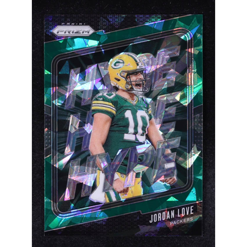 Jordan Love 2024 Panini Prizm Hype Prizms Green Ice #2 at PristineAuction.com
