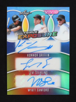 Konnor Griffin / Levi Sterling / Wyatt Sanford 2025 Leaf Vivid Triple Exposure Auto #TE-7 RC #2/6 at PristineAuction.com