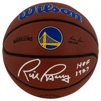 Rick Barry Signed Warriors Logo Basketball Inscribed "HOF 1987" (Schwartz) at PristineAuction.com