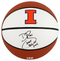Dee Brown Signed Illinois Fighting Illini Logo Basketball Inscribed "05 Big 10 POY" (Schwartz) at PristineAuction.com