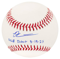 Owen Caissie Signed OML Baseball Inscribed "MLB Debut 8-14-25" (Schwartz) at PristineAuction.com