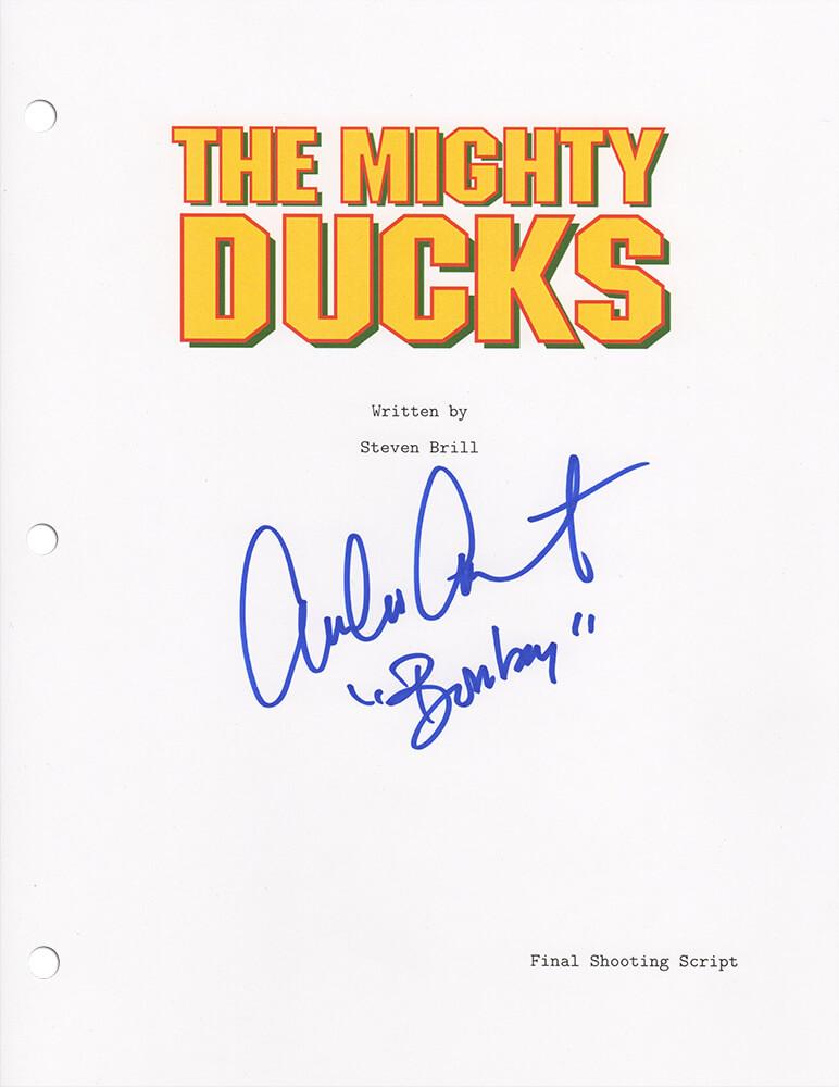 Emilio Estevez Signed "Mighty Ducks" Movie Script Cover Page (Schwartz) at PristineAuction.com Emilio Estevez Signed "Mighty Ducks" Movie Script Cover Page (Schwartz) at PristineAuction.com