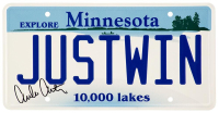 Emilio Estevez Signed "The Mighty Ducks" License Plate (Schwartz) at PristineAuction.com