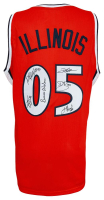 2005 Illinois Fighting Illini Jersey Team-Signed By (6) with Deron Williams, Dee Brown, Luther Head (Schwartz) at PristineAuction.com