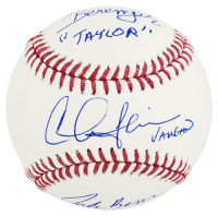 Charlie Sheen, Corbin Bernsen & Tom Berenger Signed "Major League" OML Baseball Inscribed "Vaughn", "Taylor" & "Dorn" (Schwartz) at PristineAuction.com