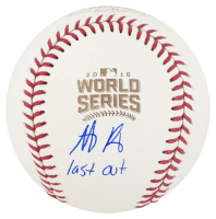 Anthony Rizzo Signed 2016 World Series Baseball Inscribed "Last Out" (Schwartz) at PristineAuction.com
