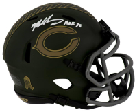 Mike Singletary Signed Bears Salute to Service Alternate Speed Mini Helmet Inscribed "HOF 98" (Schwartz) at PristineAuction.com