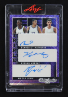 Benedict Mathurin / Keegan Murray / Nikola Jovic / A.J. Griffin / Tari Eason 2023 Leaf Mutigraphics Purple Shimmer Autographs #TD-9 RC #7/20 at PristineAuction.com