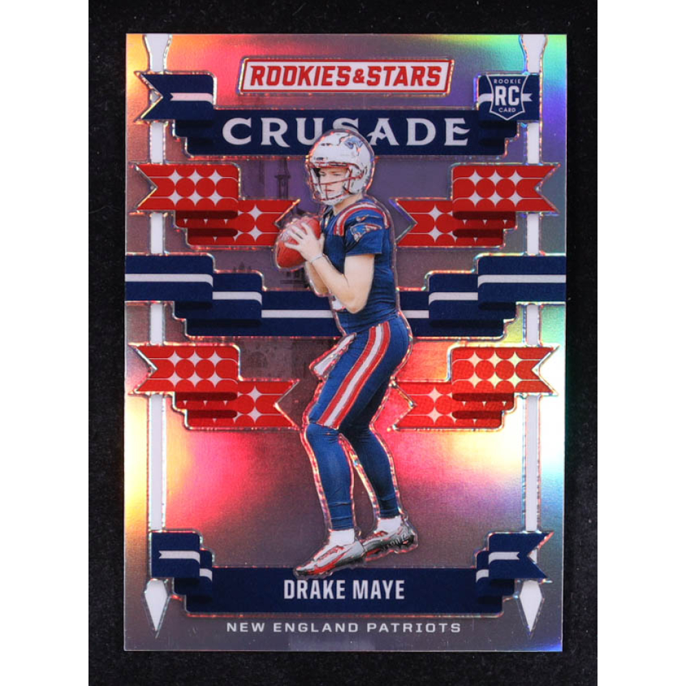 Drake Maye 2024 Rookies and Stars Crusade Silver #22 RC at PristineAuction.com