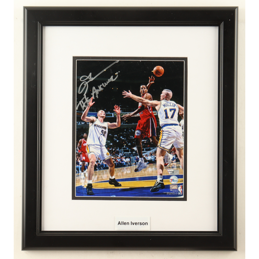 Allen Iverson Signed 76ers Custom Framed Photo (Fanatics) at PristineAuction.com